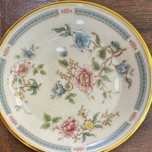 Lenox Porcelain Plate with Gold and Floral Design
